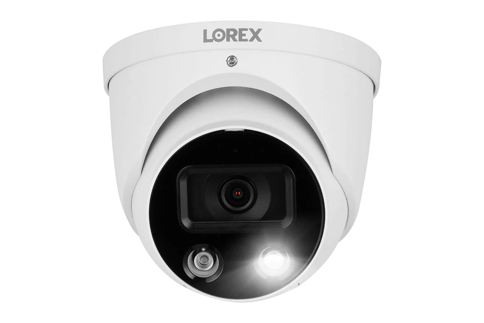 Lorex 4K IP Wired Dome Security Camera with Smart Deterrence and Smart Motion Detection