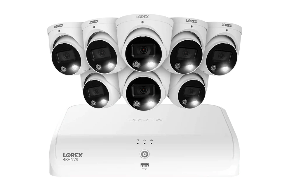 Lorex 4K+ 16 Channel – 2TB NVR + 8 H13 Wired 4K IP Dome Cameras