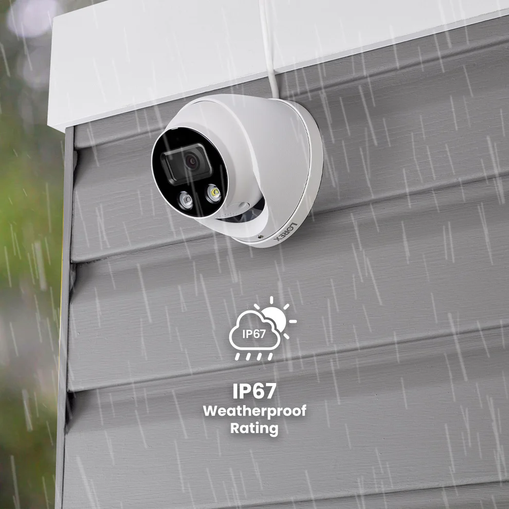 Lorex 4K IP Wired Dome Security Camera with Smart Deterrence and Smart Motion Detection