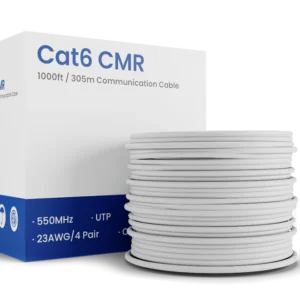 1,000ft Bulk Cat6 UTP Ethernet Cable, 23AWG CMR/FT4 for IP connectivity
