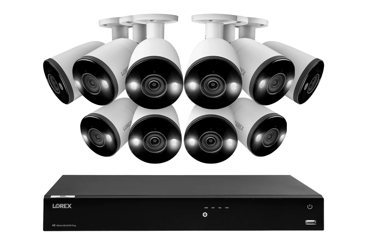 Lorex 4K 16 Channel 4TB NVR + 10 Bullet Cameras(H13)