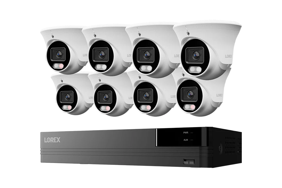 Lorex Connect U Series 4K 8-Channel Wired NVR System +8 U3 4K PoE Turret Cameras – 2TB