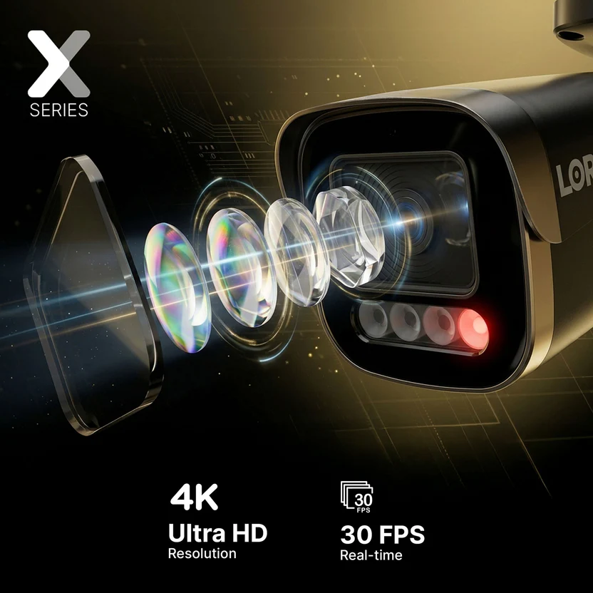 Lorex Connect X5 4K PoE Bullet Camera with AI Color Night Vision – White/Black