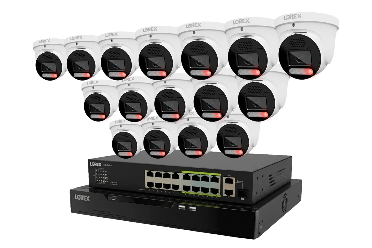 Lorex Connect X Series 4K 32-Channel Wired NVR System with X5 Turret Security Cameras – 8TB